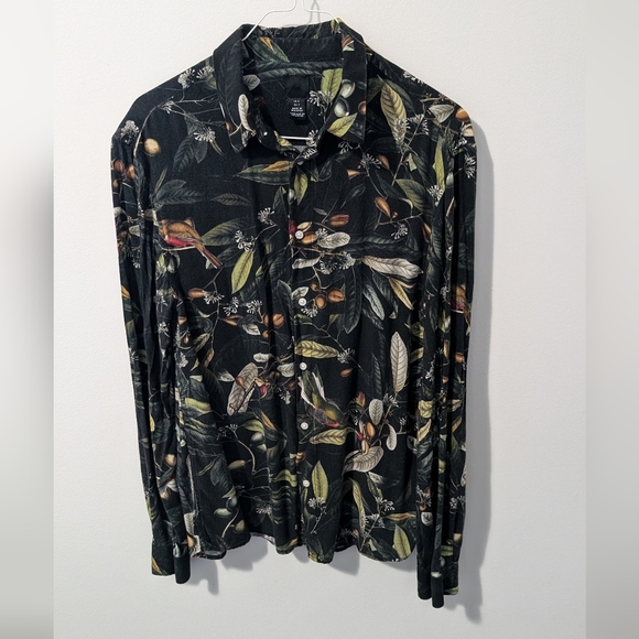 H&M Bird Print Dress Shirt - US S - Picture 2 of 10